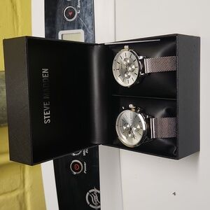 Steve Madden his and hers watch set